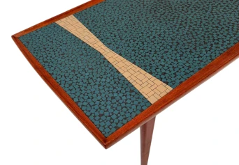 Mid-Century Modern Coffee Table with Mosaic Top by Berthold Muller, 1950s